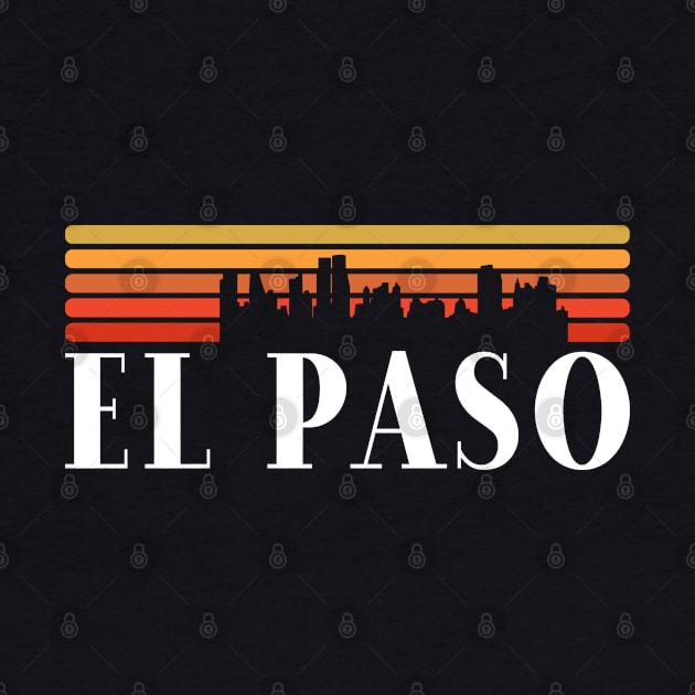 El Paso - Vintage 70s Skyline El Paso  Us City Souvenir by Riffize